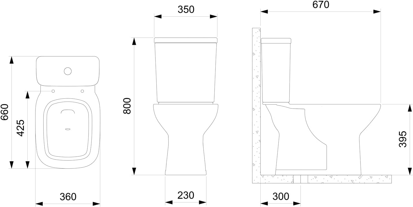 Vaso Sanitário Roca Square com Caixa Acoplada e Assento Soft - Imagem 3
