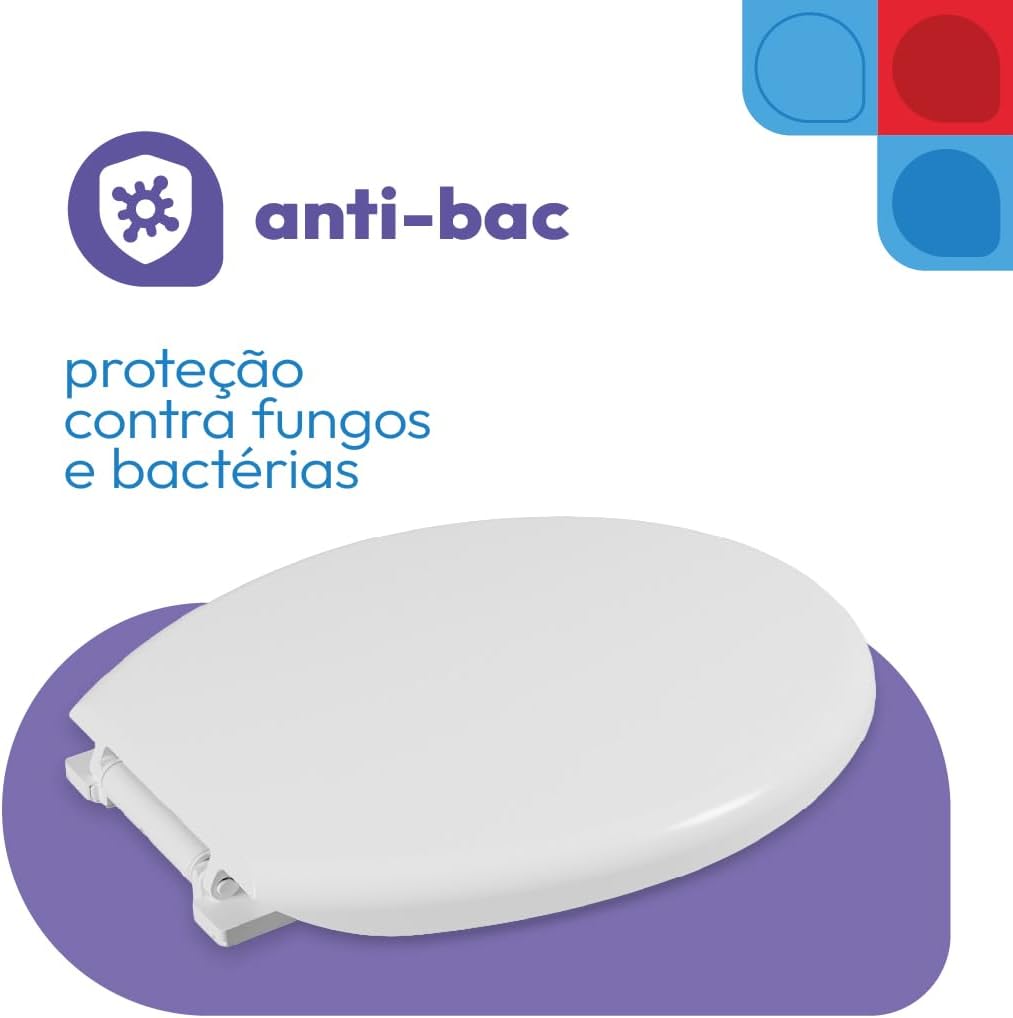 Assento Sanitário Astra Almofadado Branco Confortável e Macio - Imagem 6