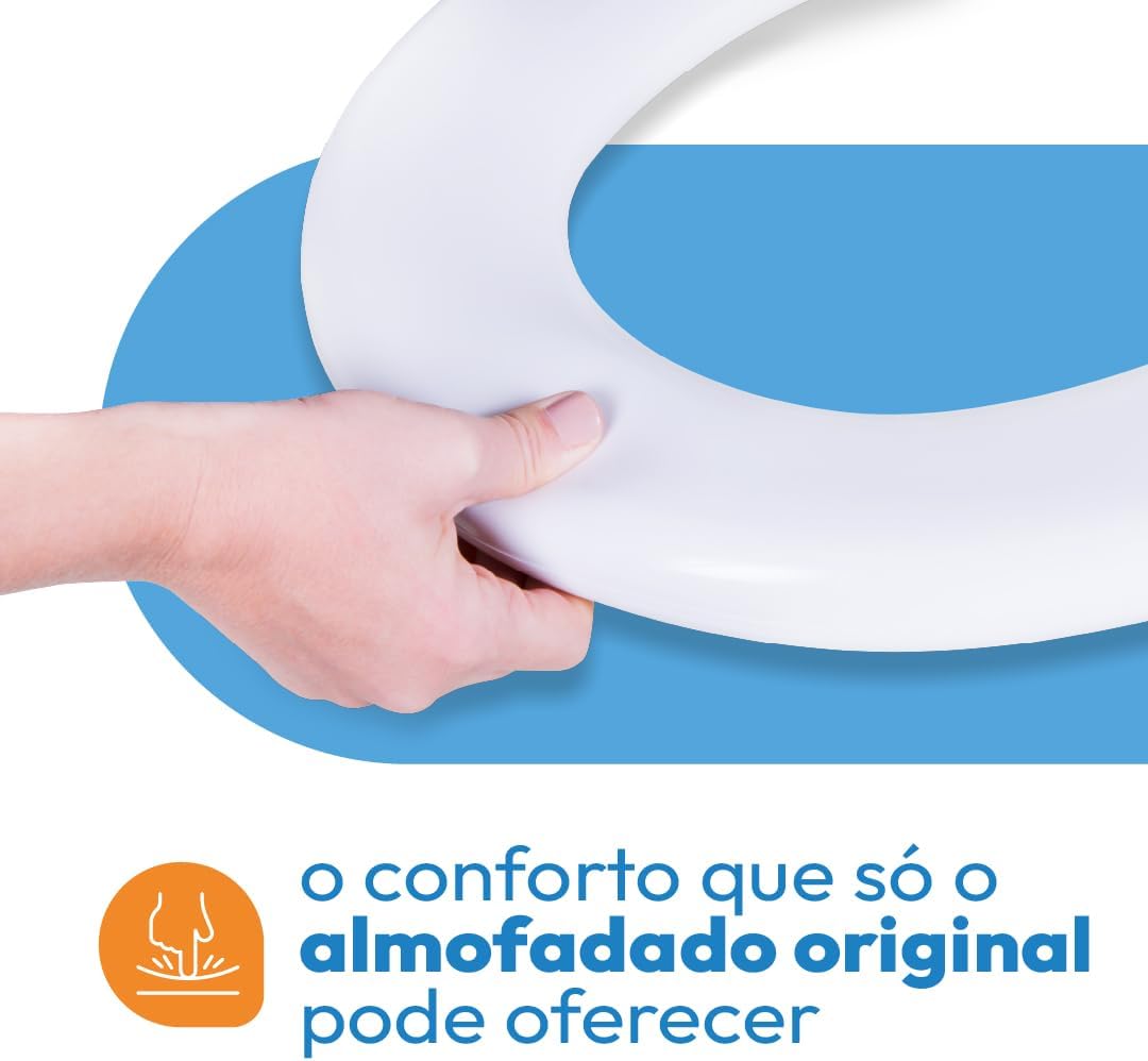 Assento Sanitário Astra Almofadado Branco Confortável e Macio - Imagem 3
