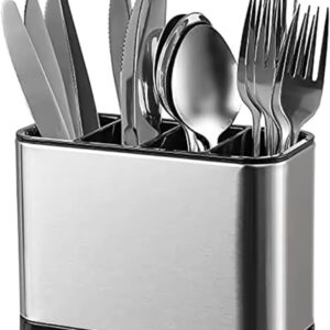 Escorredor Porta Talheres Aço Inox 4 Divisórias Organizador Pia