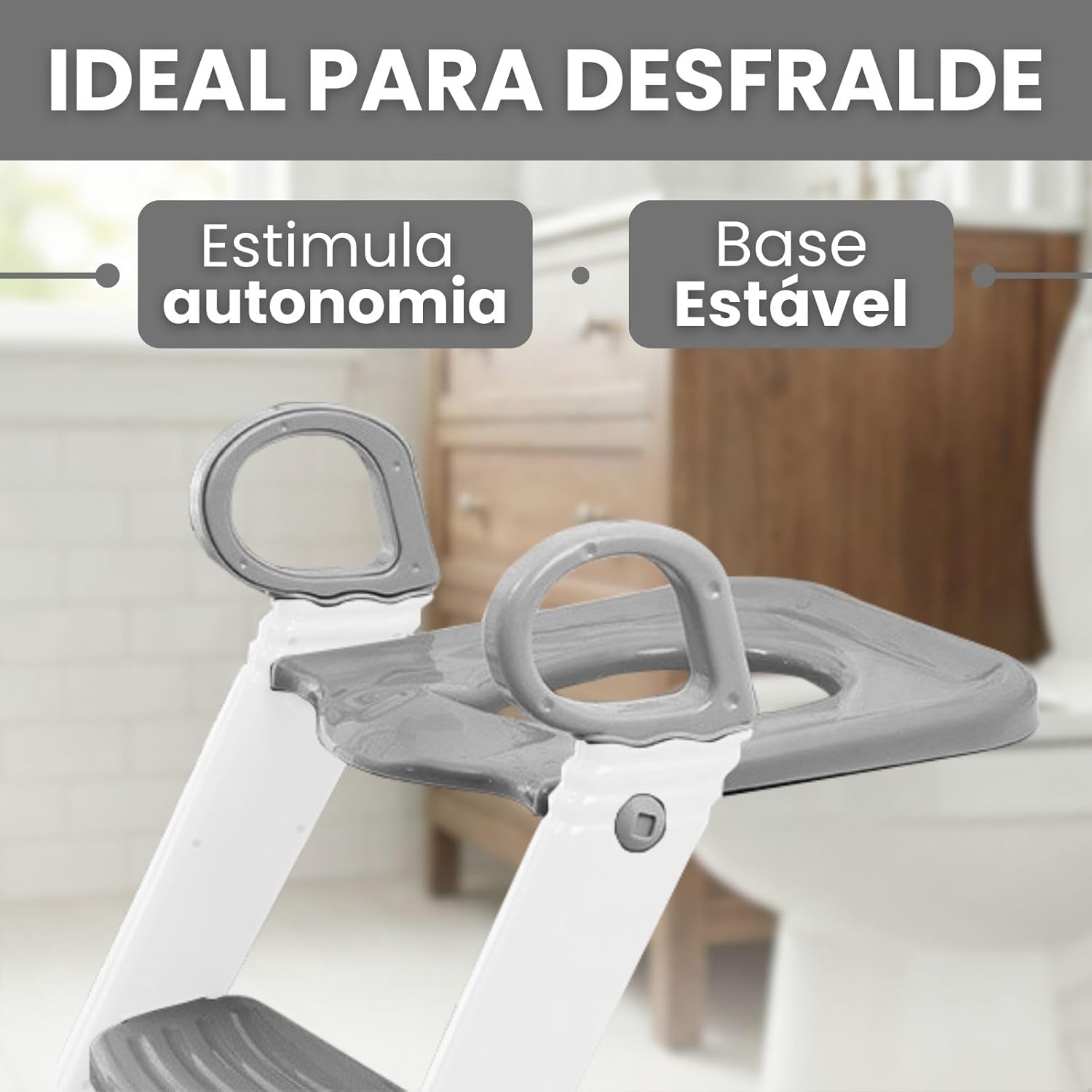 Assento Redutor Infantil ATENTU com Escada para Vaso Sanitário - Imagem 6