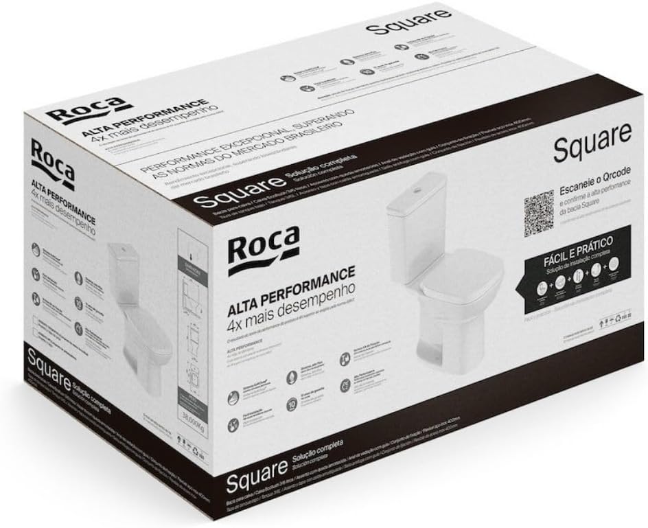 Vaso Sanitário Roca Square com Caixa Acoplada e Assento Soft - Imagem 4