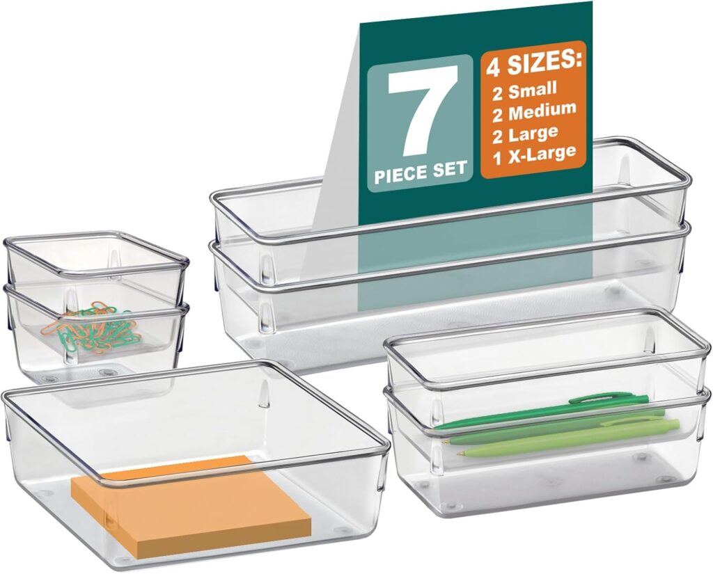 Organizador Modular Acrimet Kit com 7 Potes para Gavetas