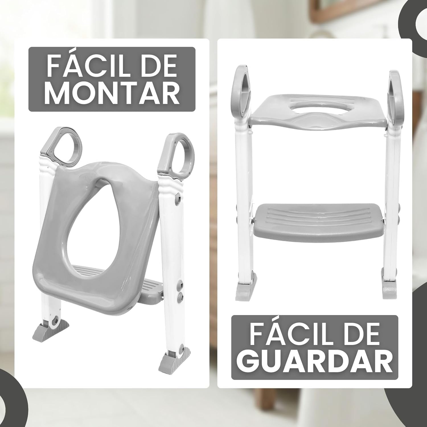 Assento Redutor Infantil ATENTU com Escada para Vaso Sanitário - Imagem 4